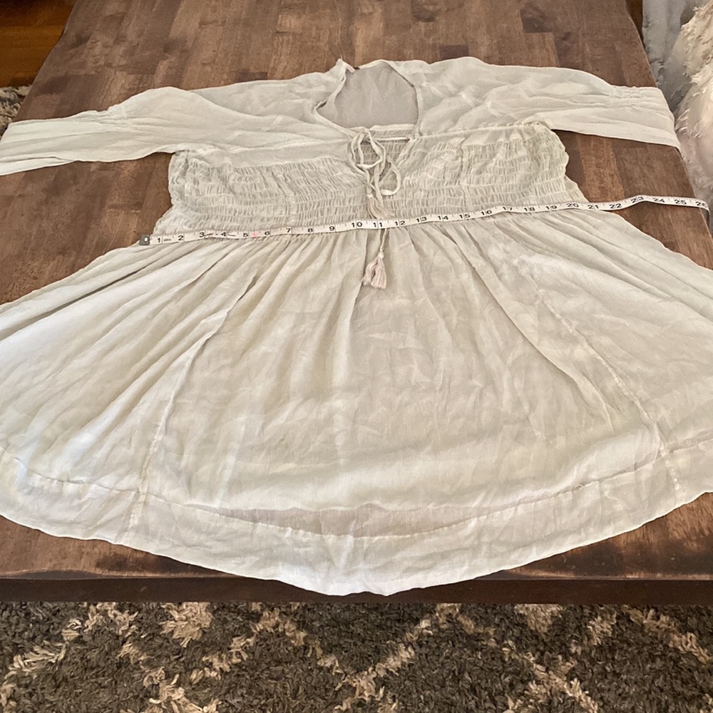 Free People stunning sheer light greyish mini dress. Absolutely Beautiful! - Picture 12 of 12